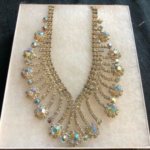 NWT Statement Necklace!!  Beautiful Rhinestones with iridescent coloring.